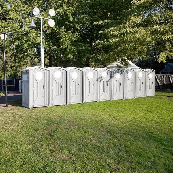 our special event portable restrooms can accommodate up to several hundred people depending on the number of restrooms rented